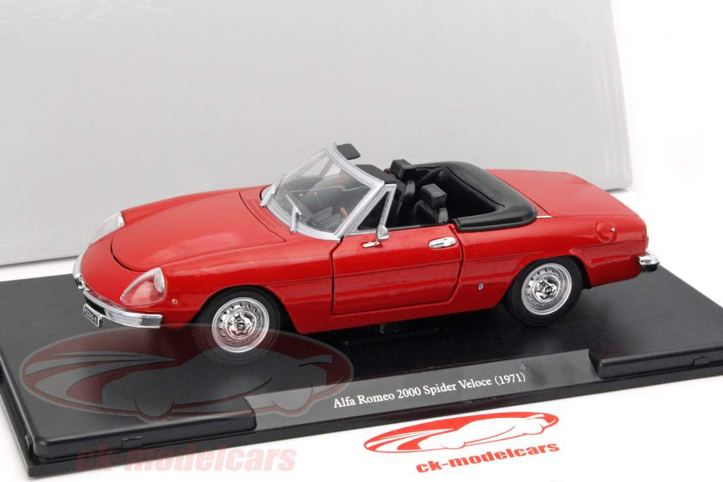Alfa Romeo 2000 Spider Veloce год 1971 красный 1:24 Leo Models