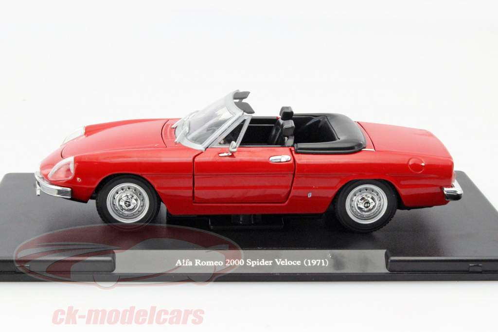 Alfa Romeo 2000 Spider Veloce год 1971 красный 1:24 Leo Models