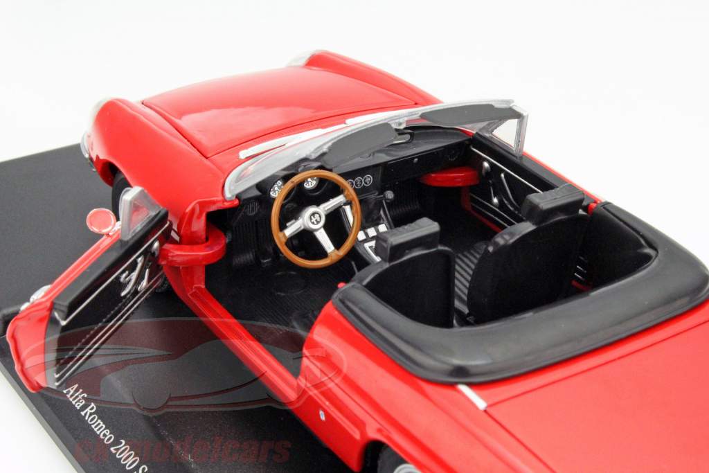 Alfa Romeo 2000 Spider Veloce год 1971 красный 1:24 Leo Models