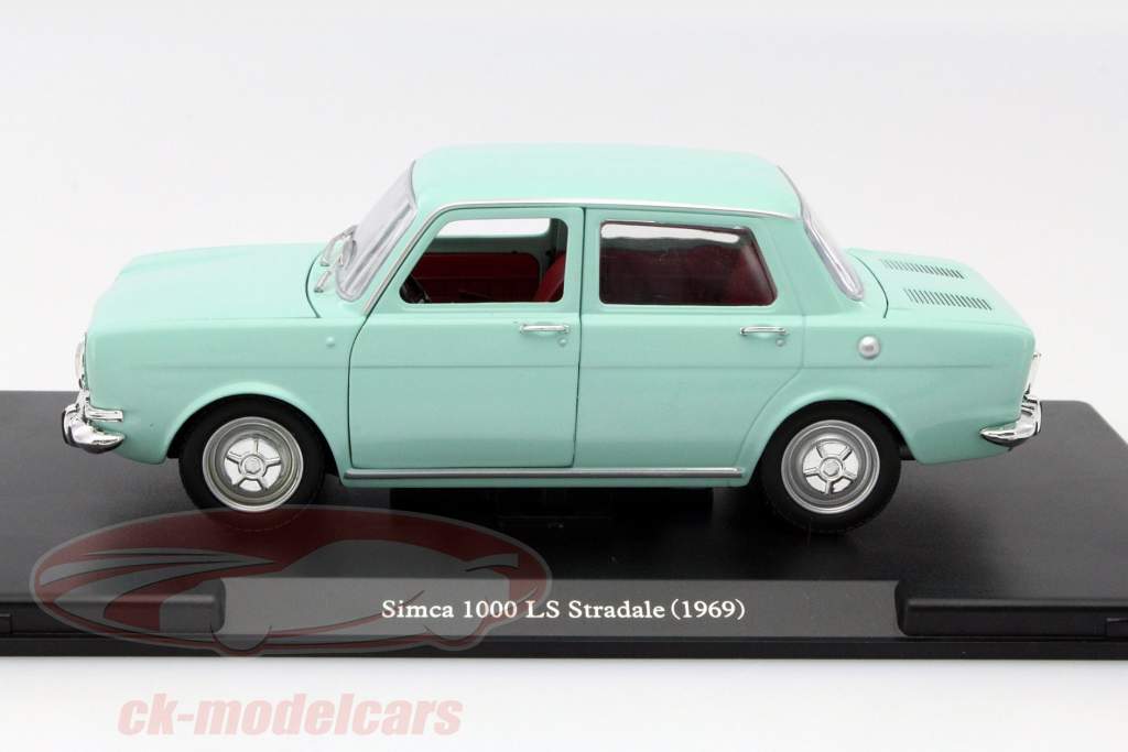 Simca 1000 LS Stradale 年 1969 绿松石 1:24 Leo Models