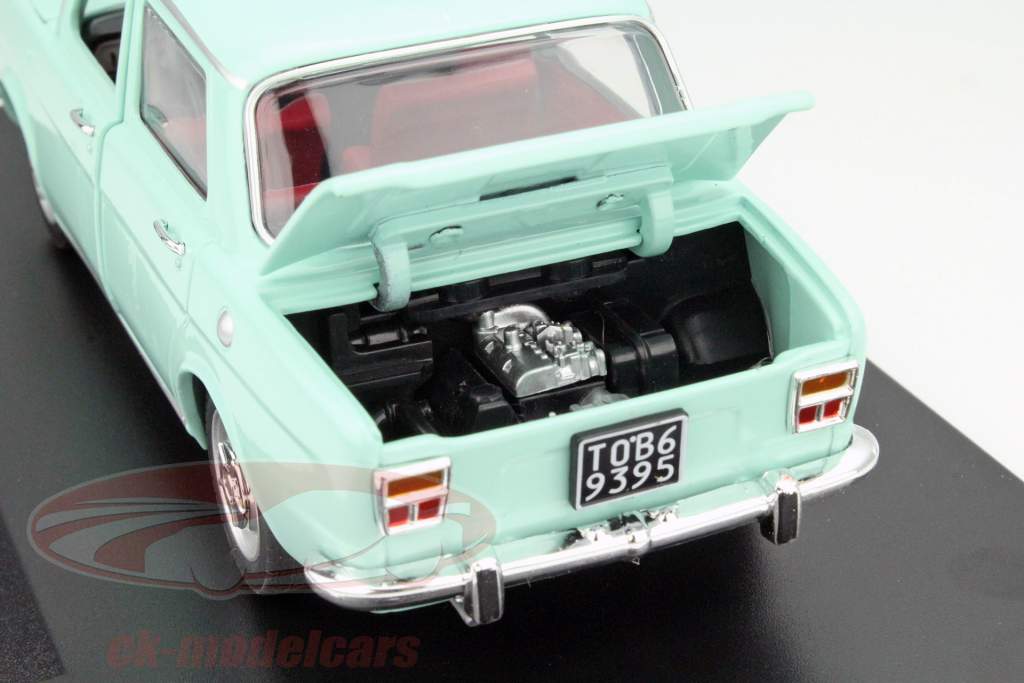 Simca 1000 LS Stradale jaar 1969 turkoois 1:24 Leo Models
