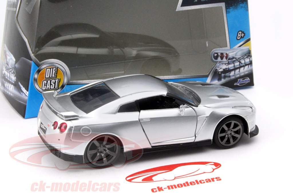 Brian's Nissan GT-R (R35) Fast and Furious prata 1:32 Jada Toys
