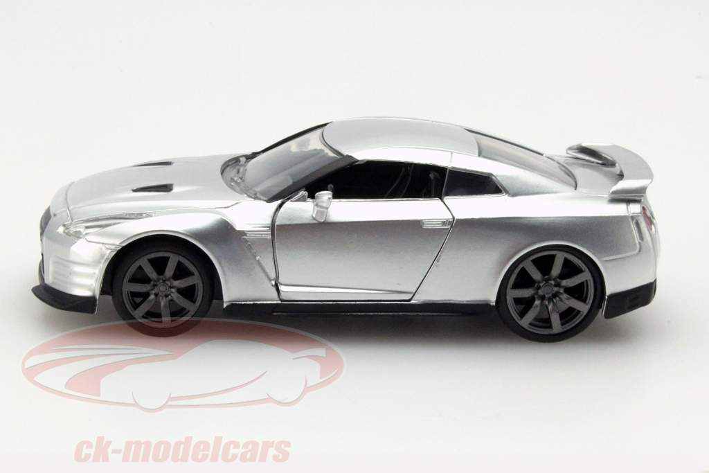 Brian's Nissan GT-R (R35) Fast and Furious prata 1:32 Jada Toys
