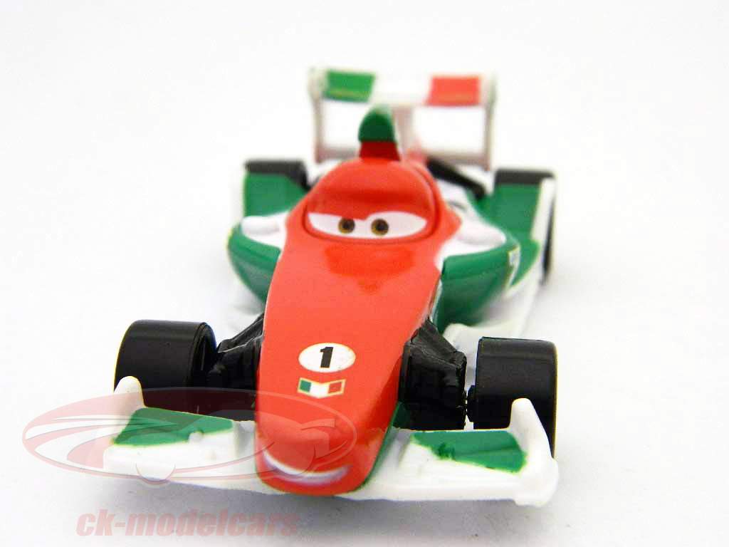 Disney Pixar Carros 2 Set com Relâmpago McQueen e Francesco Bernoulli 1:43 Mattel