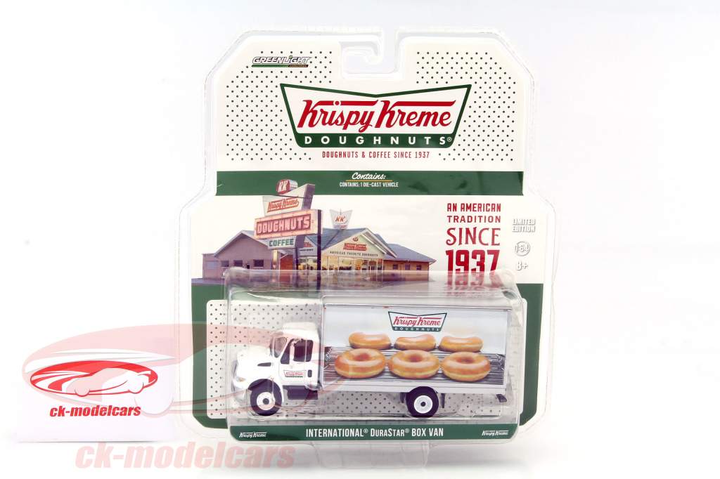 International DuraStar Krispy Kreme Doughnuts Box Van 1:64 Greenlight