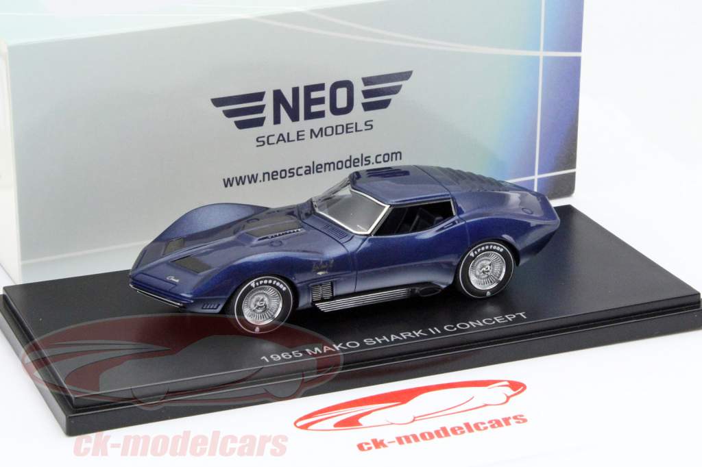 Chevrolet Chorvette Mako Shark II Concept jaar 1965 1:43 Neo