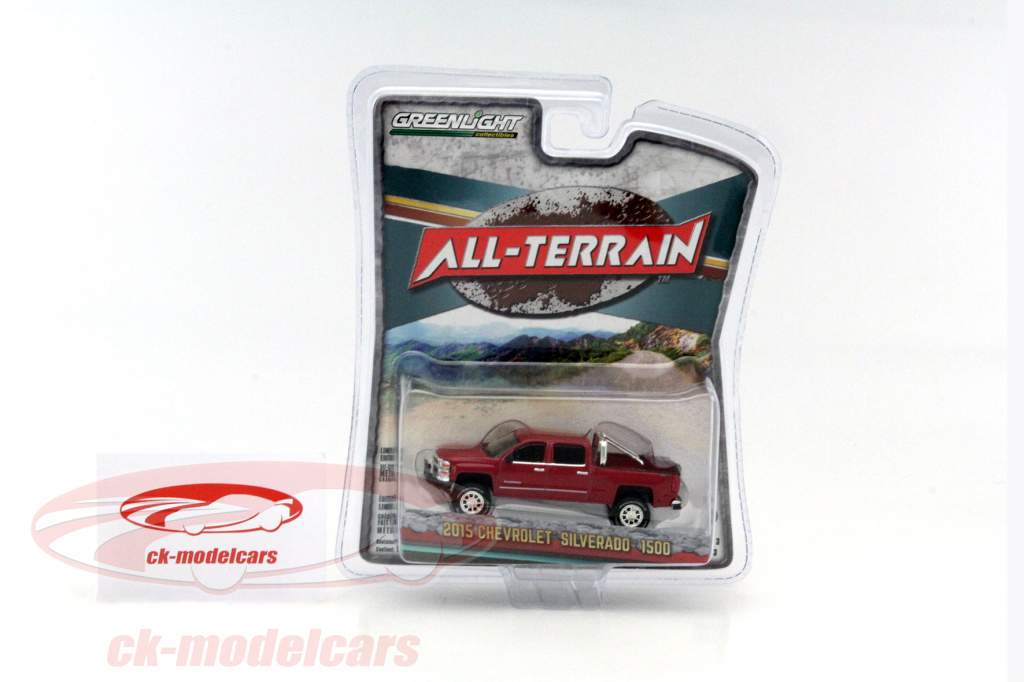 Chevrolet Silverado 1500 anno 2015 rosso 1:64 Greenlight