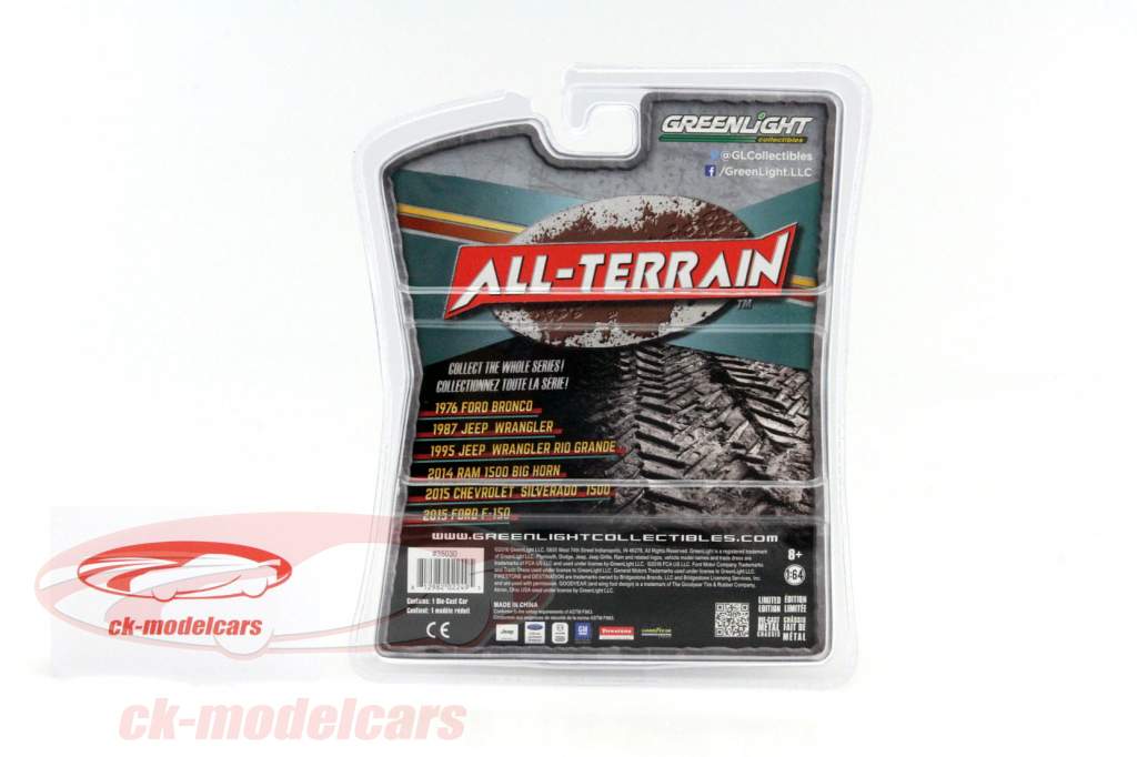 福特Bronco1976年深绿色 1:64 绿光 Greenlight