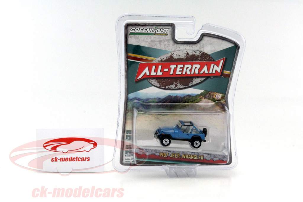 吉普(Jeepa) 牧马人1987年 蓝色 1:64 绿光 Greenlight