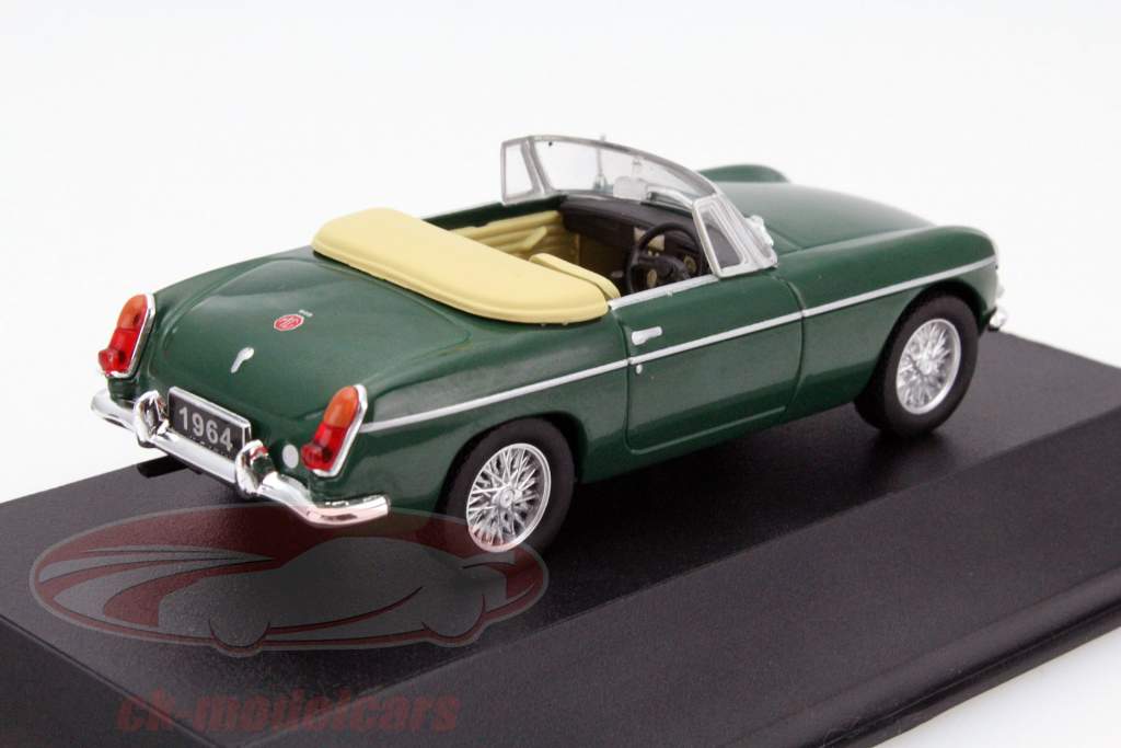 MG B Convertible jaar 1964 groen 1:43 Triple9