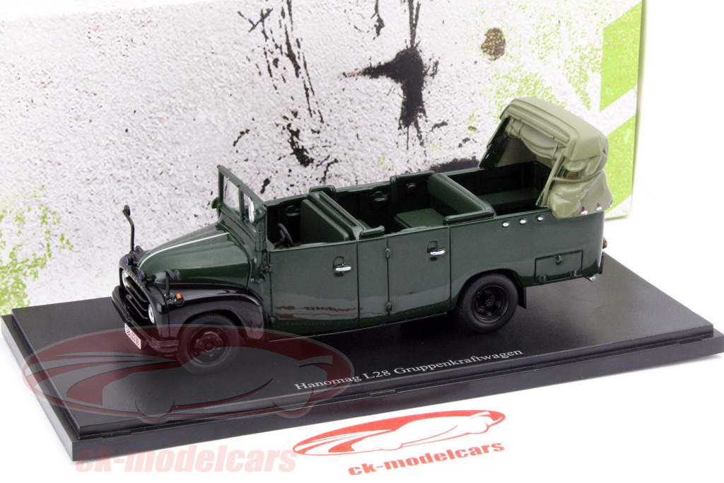 Hanomag L28 Group auto&#39;s jaar 1955 donkergroen 1:43 AutoCult