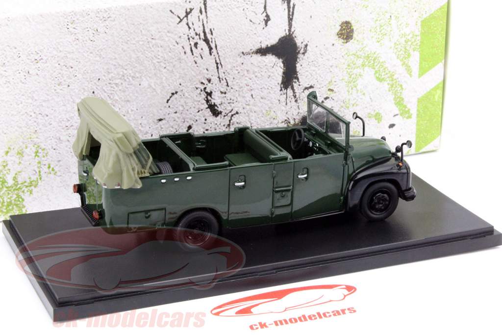 Hanomag L28 Group auto&#39;s jaar 1955 donkergroen 1:43 AutoCult