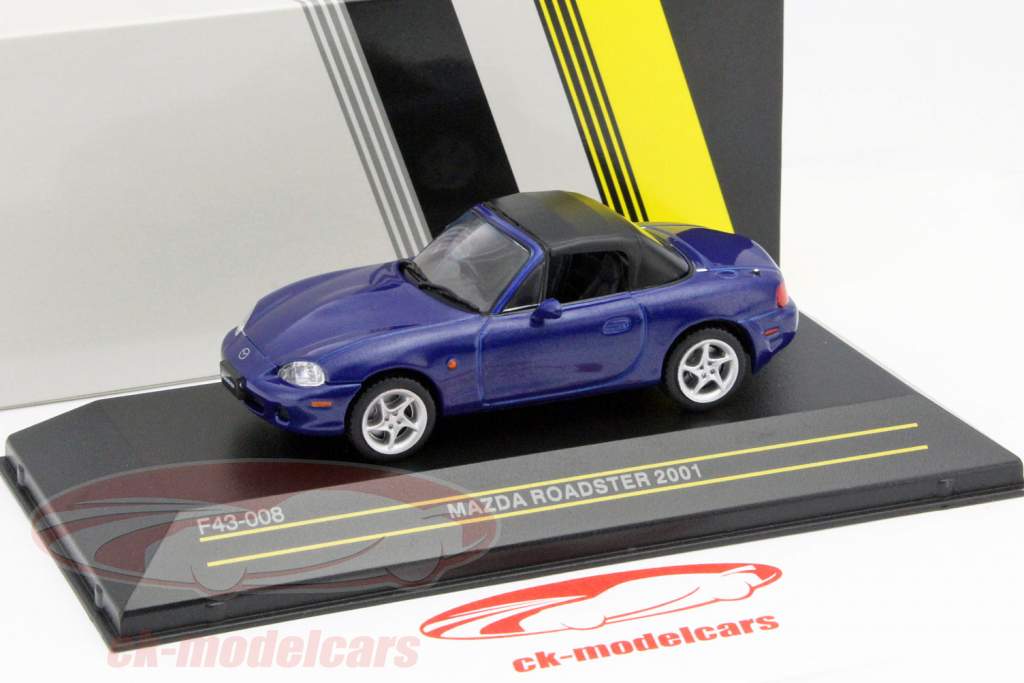 Mazda Roadster ano 2001 azul 1:43 First43 Models