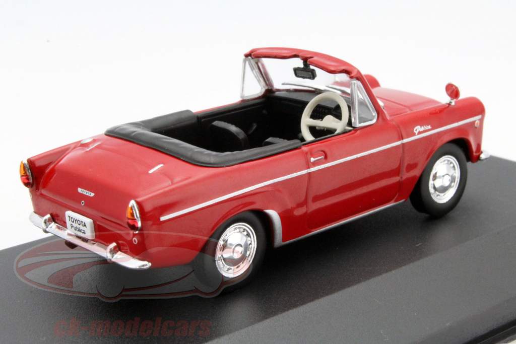 Toyota Publica Convertible jaar 1964 rood 1:43 First43 Models