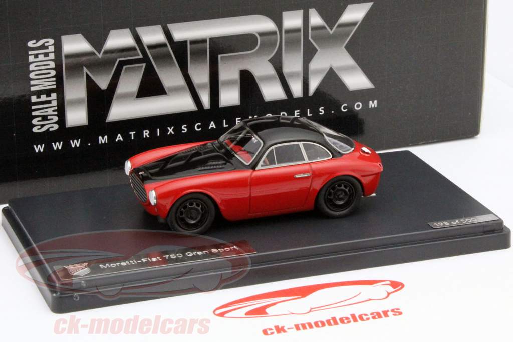 Moretti 750 Grand Sport år 1954 rød / sort 1:43 Matrix