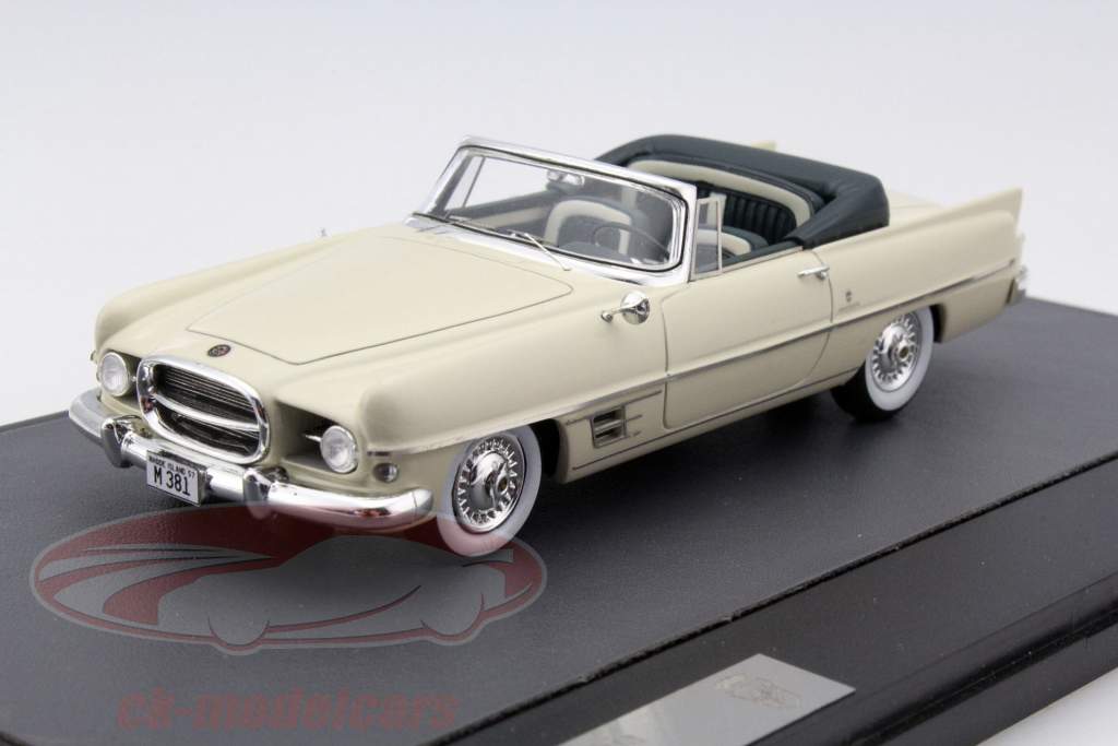 Dual-Ghia Convertible jaar 1957 wit 1:43 Matrix