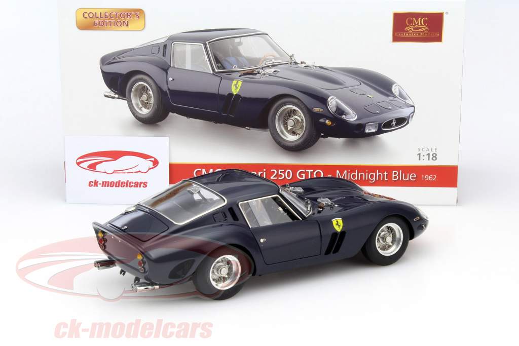 CMC 1:18 Ferrari 250 GTO Year 1962 dark blue Techno Classica