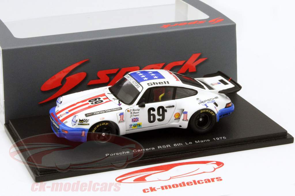 Porsche 911 Carrera RSR #69 24h LeMans 1975 Blaton, Faure, Cooper 1:43 Spark