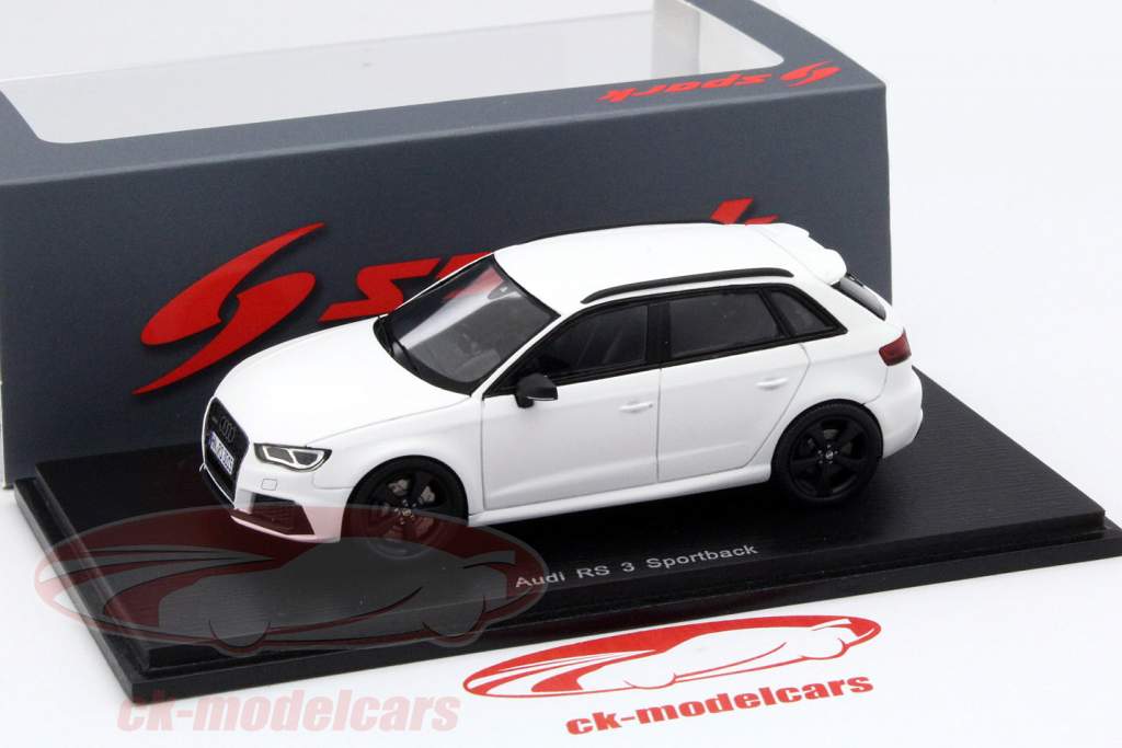 Audi RS3 Sportback ano 2015 branco 1:43 Spark