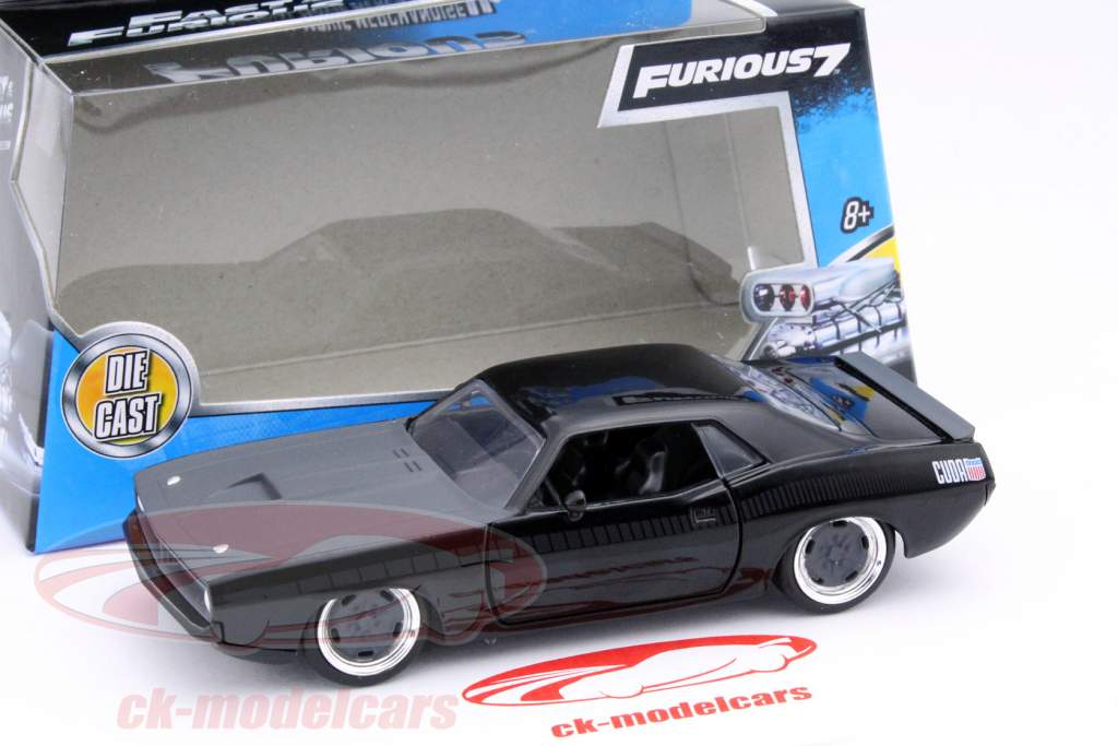 Letty's Plymouth Barracuda film Fast & Furious 7 2015 zwart 1:32 Jada Toys