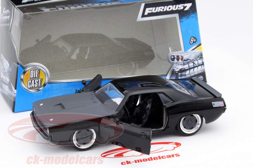 Letty's Plymouth Barracuda film Fast & Furious 7 2015 zwart 1:32 Jada Toys