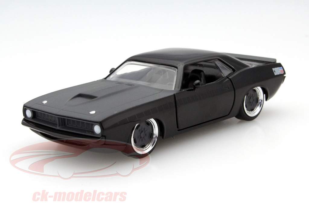 Letty's Plymouth Barracuda film Fast & Furious 7 2015 zwart 1:32 Jada Toys