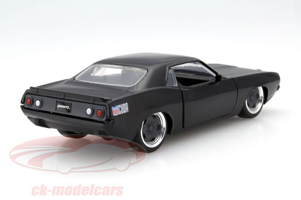 Letty's Plymouth Barracuda film Fast & Furious 7 2015 zwart 1:32 Jada Toys