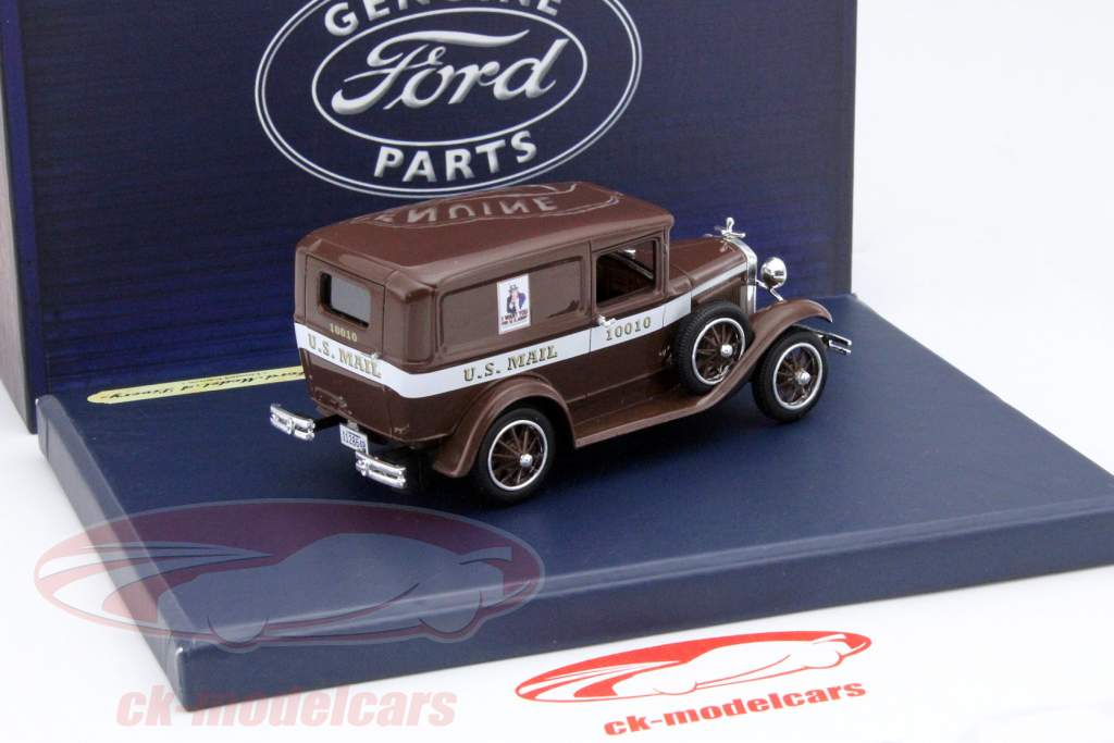 福特A型 Livery~U.S. Mail 1931年 褐色 1:43 Motorhead