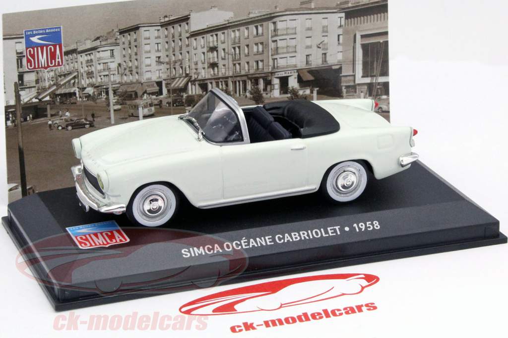 Simca Oceane Cabriolet año 1958 blanco 1:43 Altaya