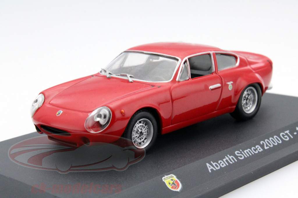 Abarth Simca 2000 GT anno 1963 rosso 1:43 Altaya