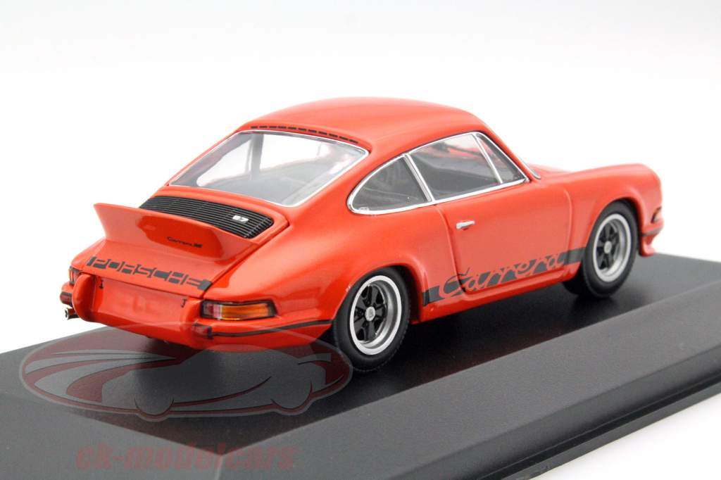 Porsche 911 Carrera RS 2.7 oranje / zwart 1:43 Minichamps