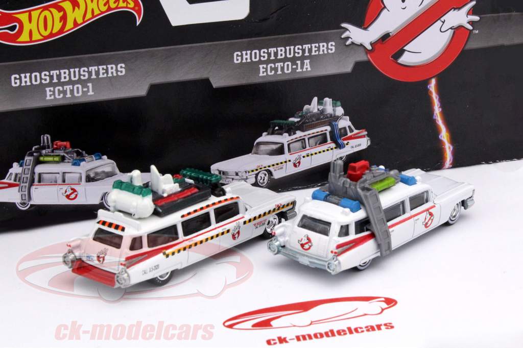 2-Car ensemble Ghostbusters Ecto-1 et Ecto-1A 1984 1:64 HotWheels