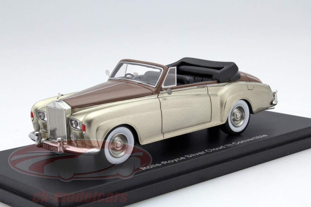 Rolls Royce Silver Cloud III 可兑换 金色金属 / 棕色 1:43 BoS Models