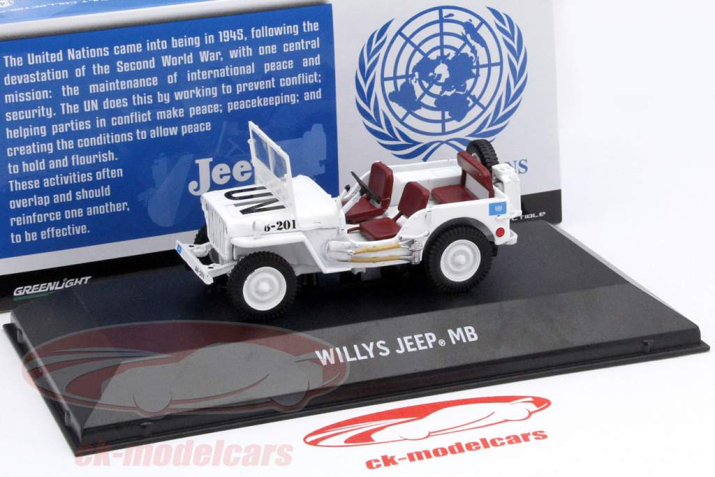 Willy's Jeep United Nations wit 1:43 Greenlight