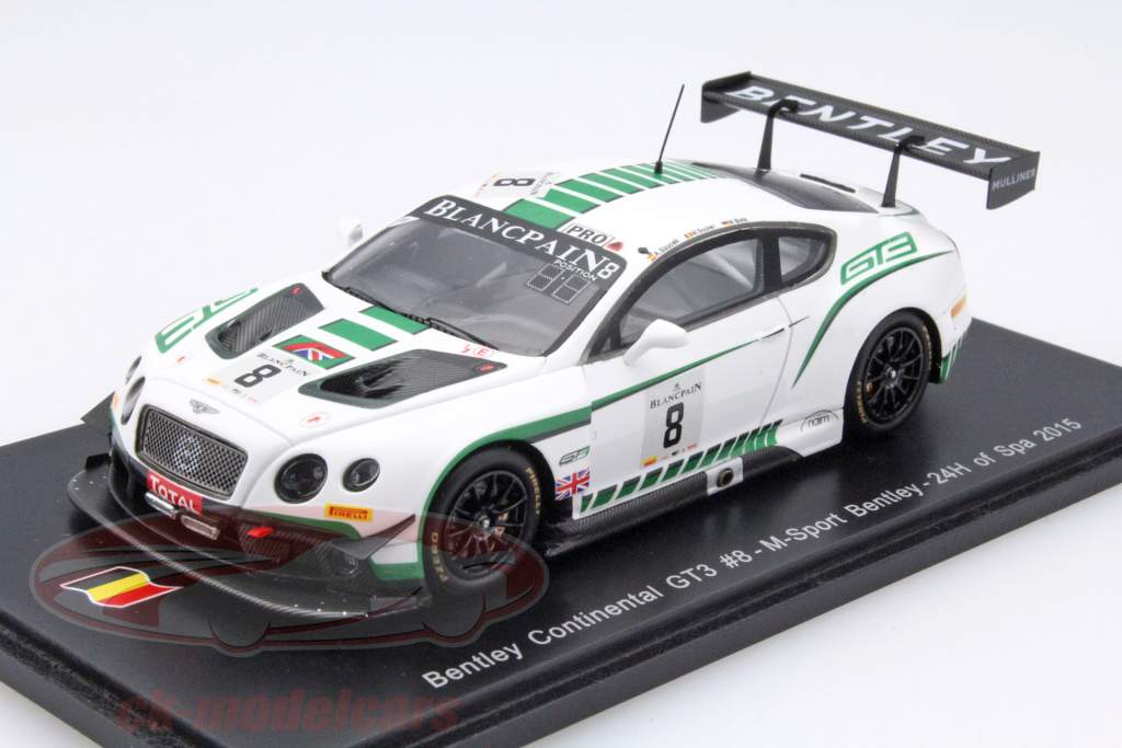 Bentley Continental GT3 #8 24h Spa 2015 Buhk, Soulet, Soucek 1:43 Spark