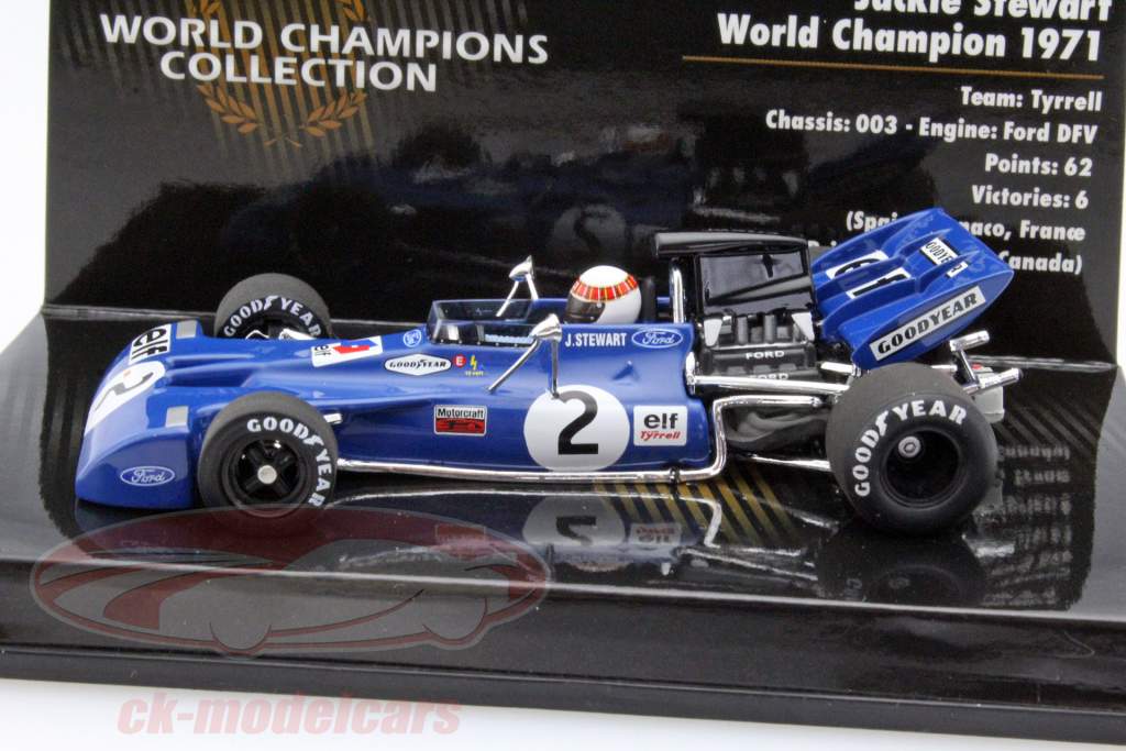 Minichamps 1:43 Jackie Stewart Tyrrell 003 #2 World Champion