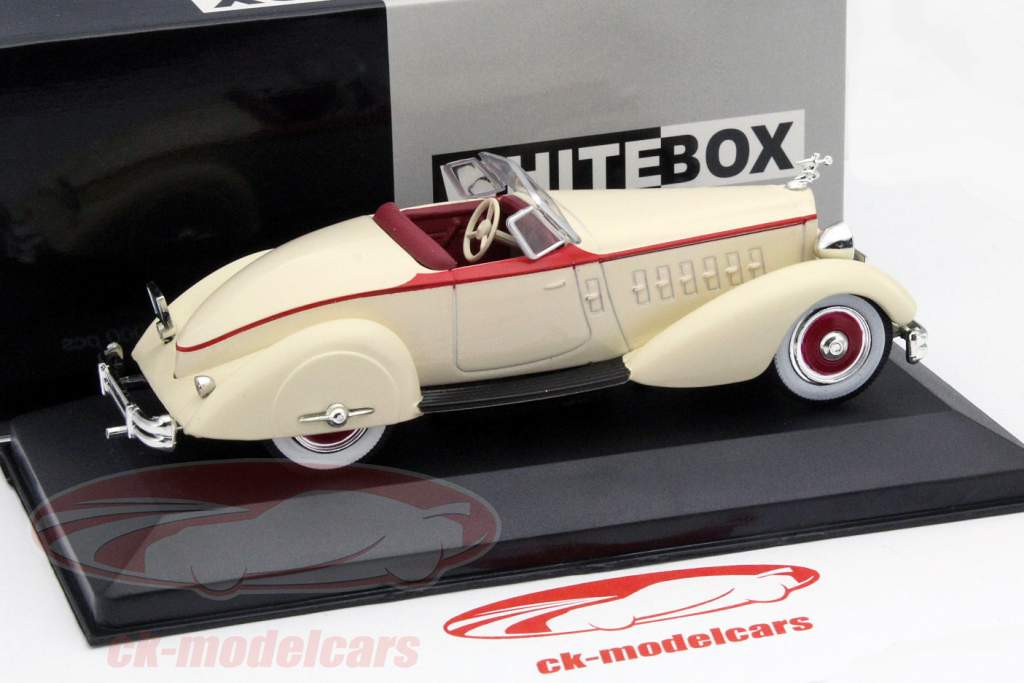 Packard V12 レ Baron Speedster 年 1934 クリーム ベージュ 1:43 WhiteBox