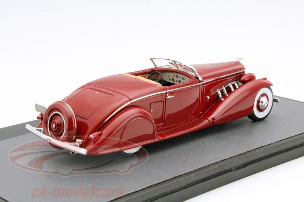 Duesenberg SJ572-2596 Cabriolet SWB Bohman / Schwartz 1935 purper 1:43 Matrix
