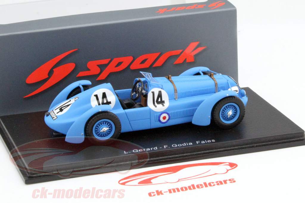 Delage D6 S #14 4th 24h LeMans 1949 Gerard / Godia Fales 1:43 Spark
