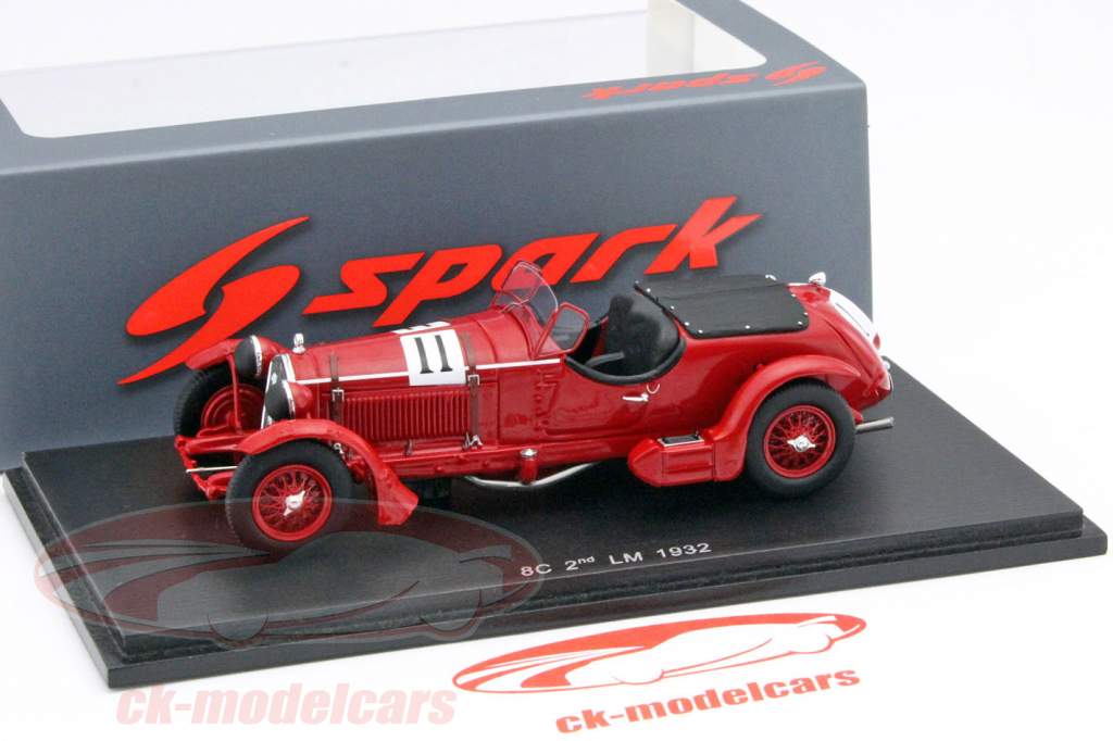 Alfa Romeo 8C 2300LM #11 2e 24h LeMans 1932 Cortese / Guidotti 1:43 Spark