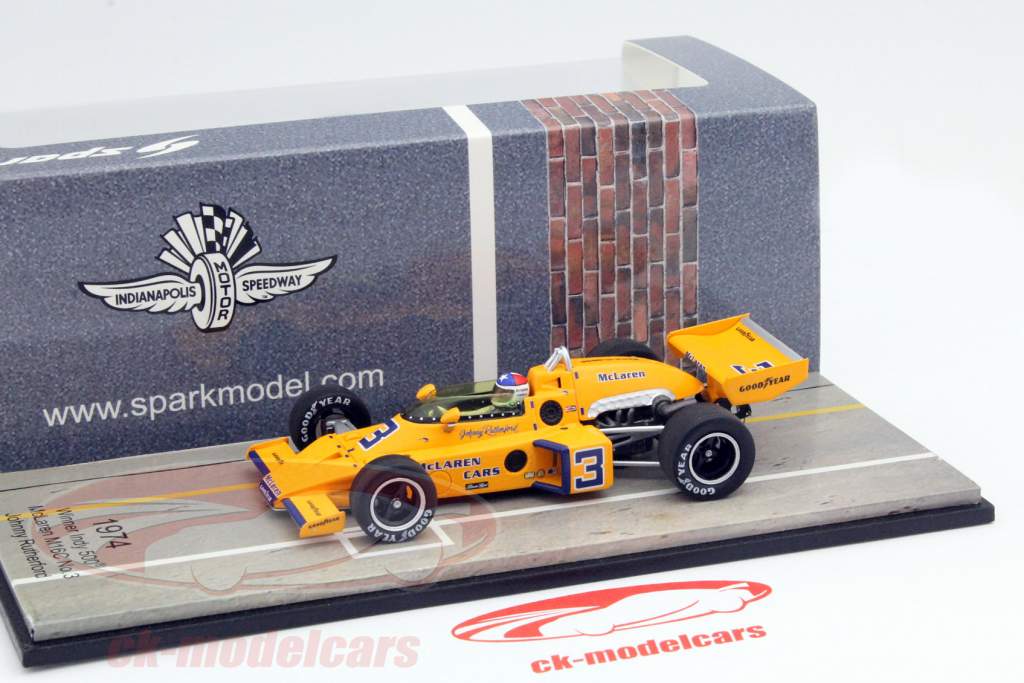 Johnny Rutherford McLaren M16C #3 ganador Indy 500 1974 1:43 Spark