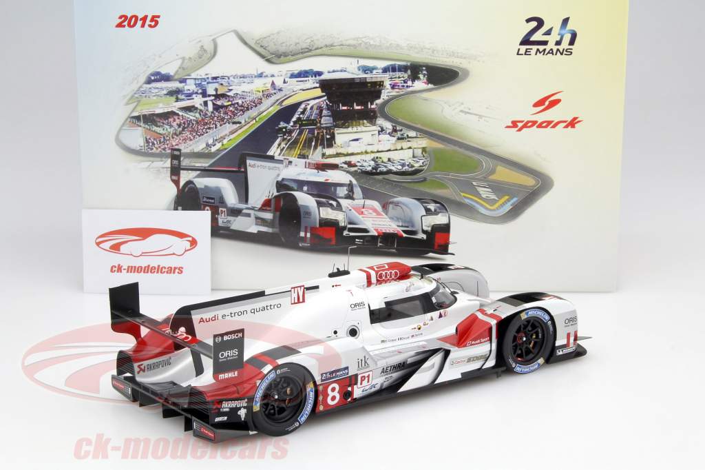 Audi R18 e-tron quattro #8 4th 24h LeMans 2015 Duval, di Grassi, Jarvis 1:18 Spark