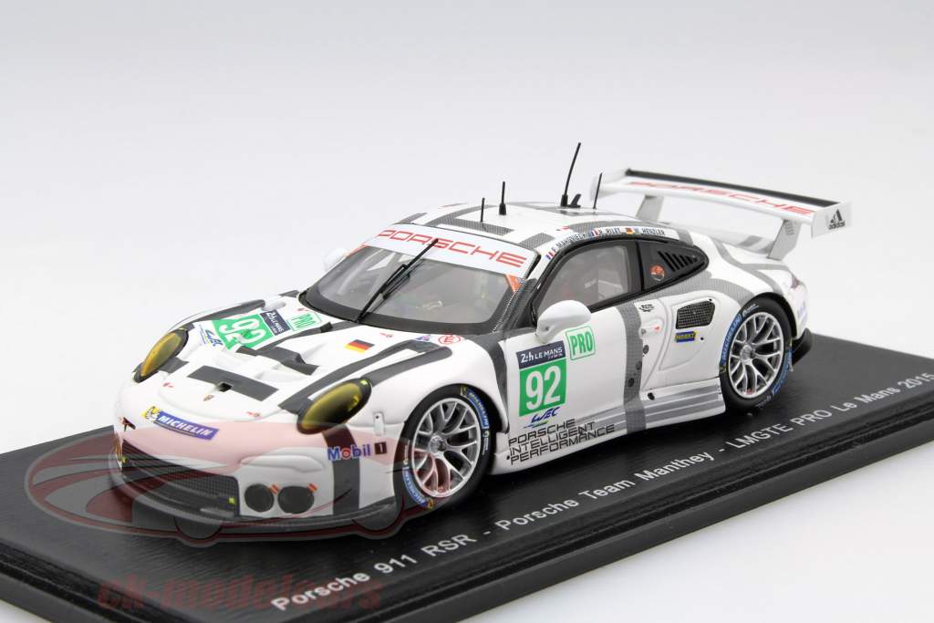 Porsche 911 RSR #92 24h LeMans 2015 Pilet, Makowiecki, Henzler 1:43 Spark