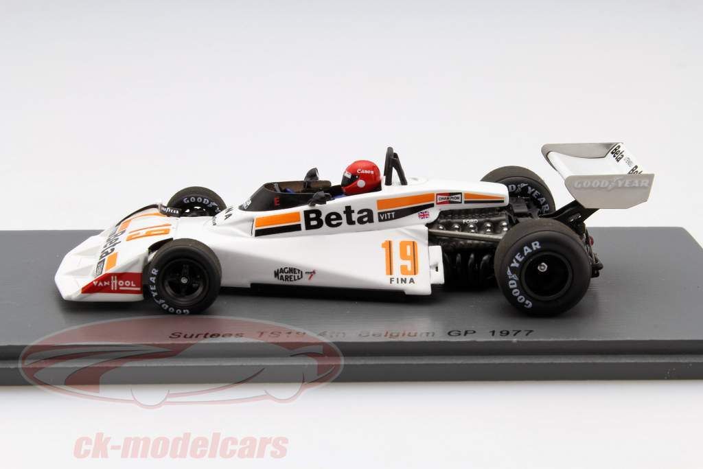 Vittorio Brambilla Surtees TS19 #19 4th Belgian GP formula 1 1977 1:43 Spark