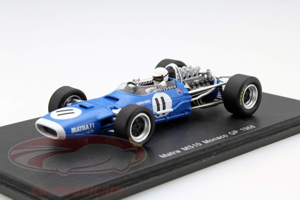 Johnny Servoz-Gavin Matra MS10 #11 Monaco GP formule 1 1968 1:43 Spark