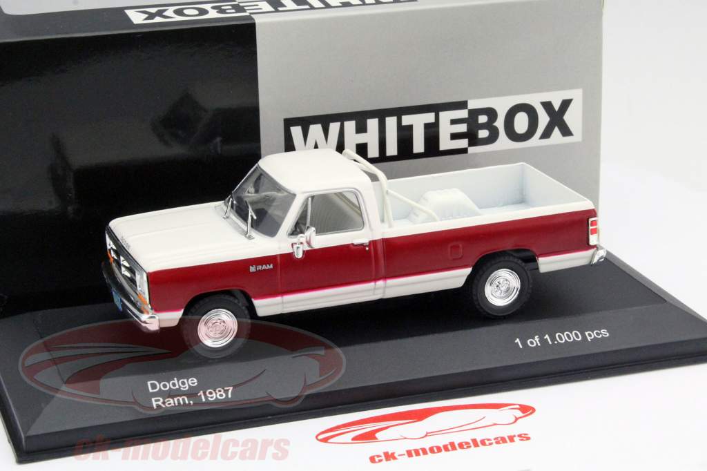 Dodge Ram ano 1987 roxo / branco 1:43 Whitebox