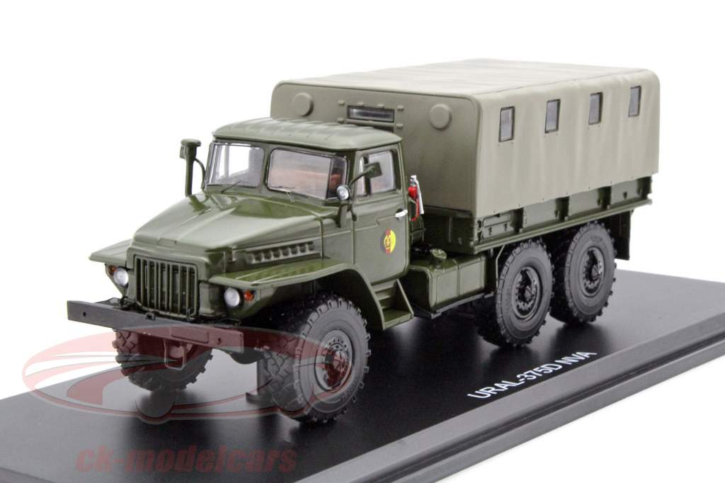 Ural 375D plate-forme avec amovible bâche NVA vert foncé 1:43 PremiumClassiXXs