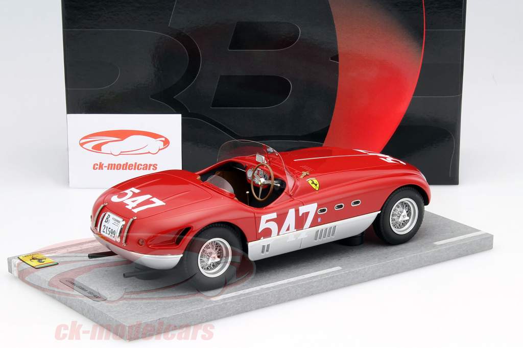 BBR Models 1:18 Ferrari 340 Spider Vignale #547 Winner Mille