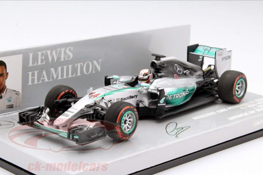 L. Hamilton Mercedes F1 W06 Hybrid #44 champion du monde Japon GP F1 2015 1:43 Minichamps