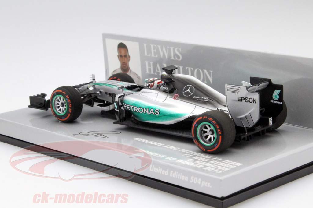 L. Hamilton Mercedes F1 W06 Hybrid #44 champion du monde Japon GP F1 2015 1:43 Minichamps